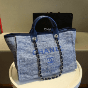 Bolsa Chanel Deauville Azul Jeans