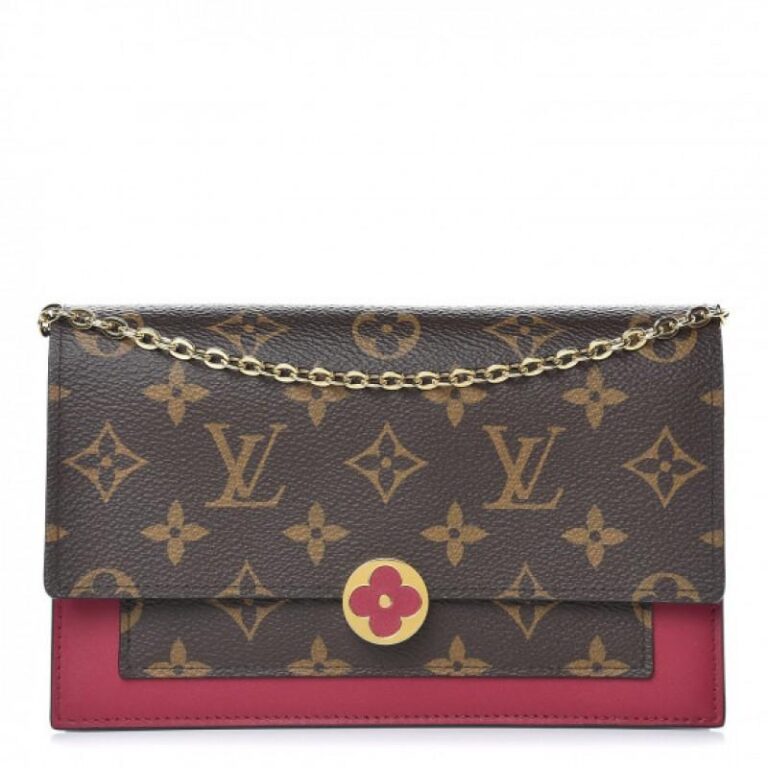 Bolsa Carteira Louis Vuitton Flores Alça Tiracolo Monogram Vermelho