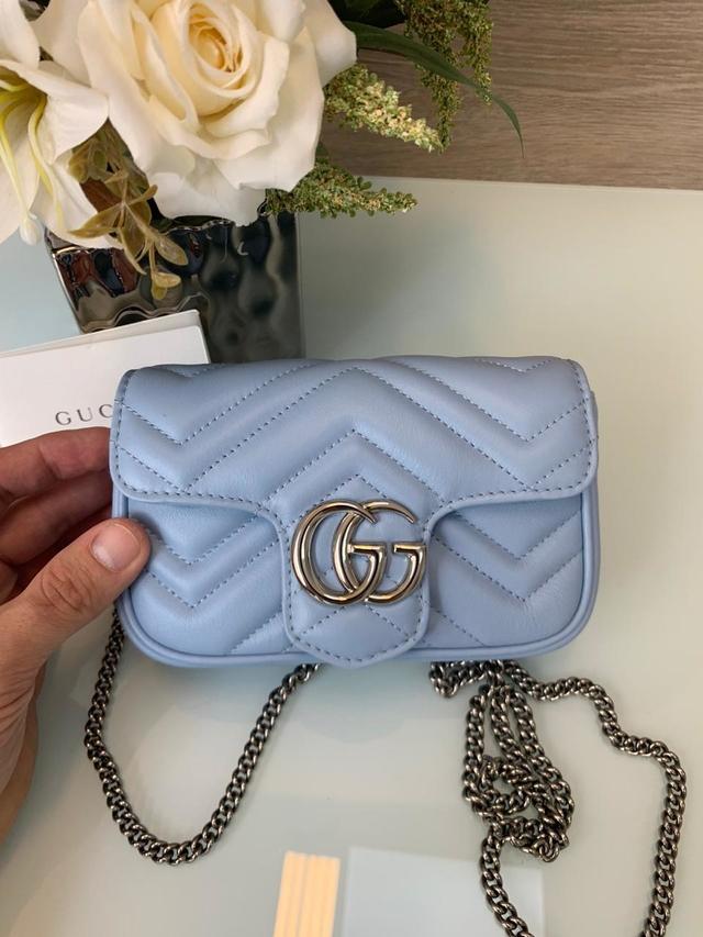 Bolsa Gucci GG Marmont Original Azul Marinho Feminino