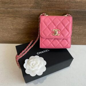 Bolsa Chanel Micro Rosa Lambskin