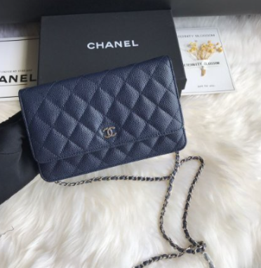 Bolsa Chanel Woc Caviar Silver