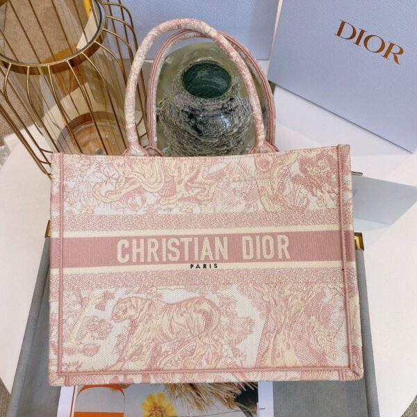 Bolsa Dior Book Tote Toile de Jouy
