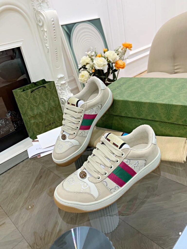 Tênis Gucci Screener Leather Sneaker “Bege”