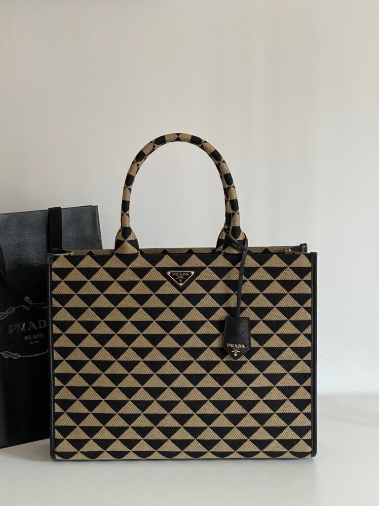 Bolsa Prada Symbole grande “Jacquard Black/Beige”