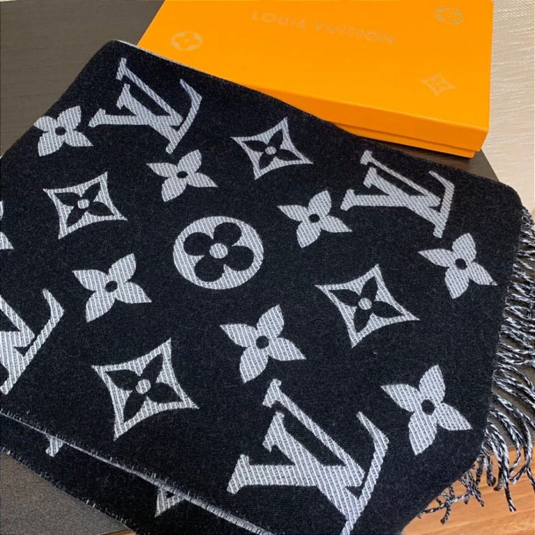 Cachecol Louis Vuitton Monogram “Black/Grey”