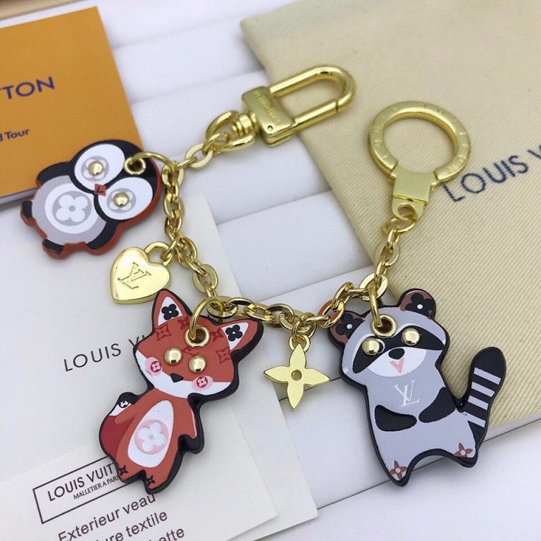 Chaveiro Louis Vuitton Animal Family “Gold”