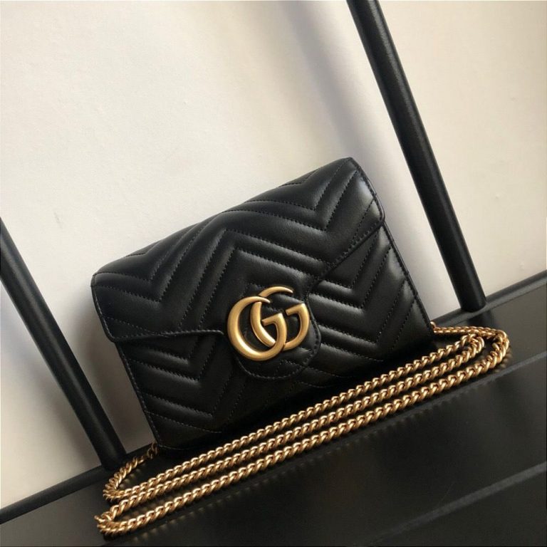 Bolsa Carteira Gucci Marmont Matelassé Média “Black”