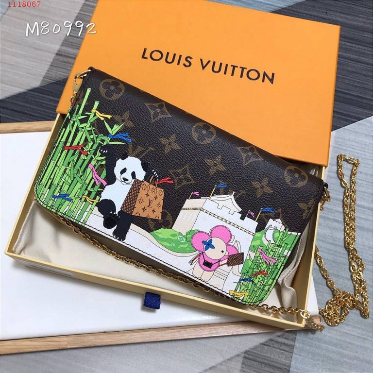 Carteira Louis Vuitton Félice Pochette Monogram “Panda”