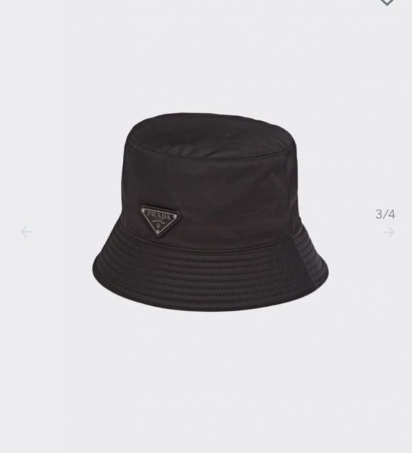 chapeu-bucket-hat-prada-logo-black