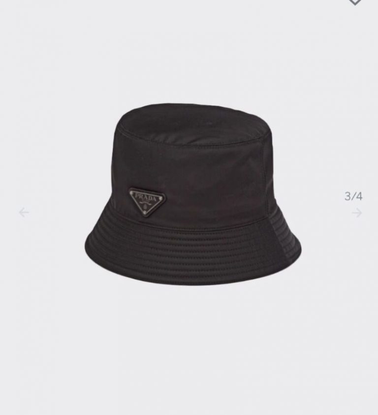 Chapéu Bucket Hat Prada Logo “Black”