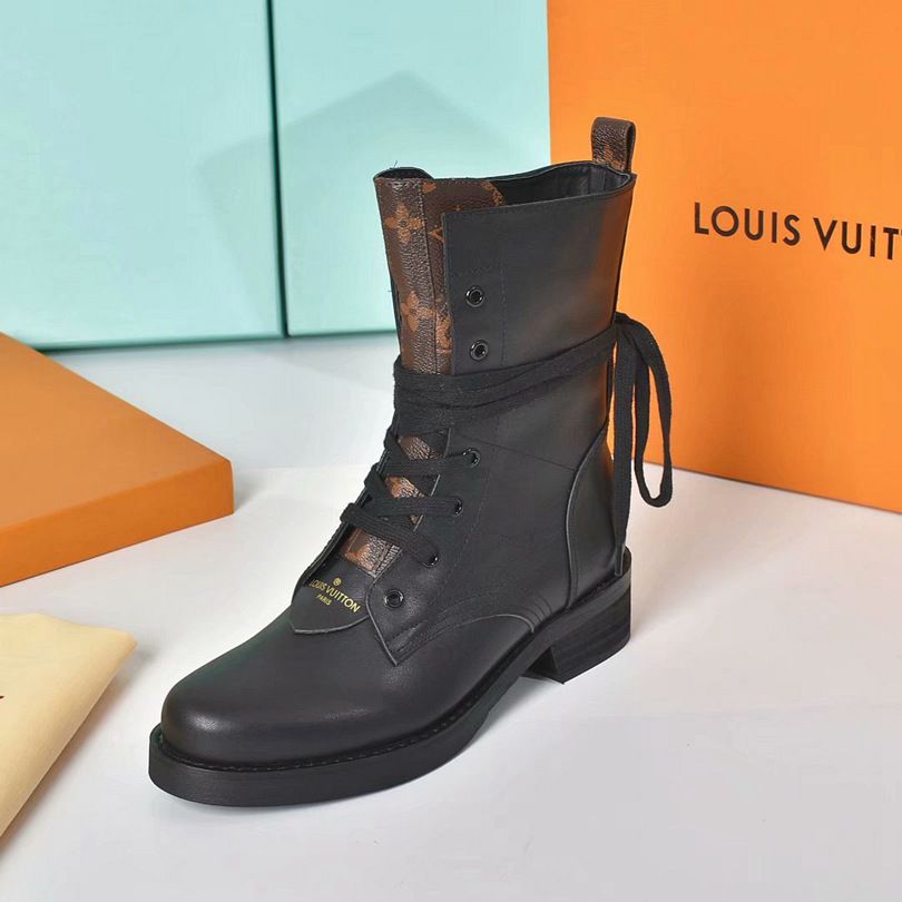 Coturno Louis Vuitton Baroque Black - Felix Imports
