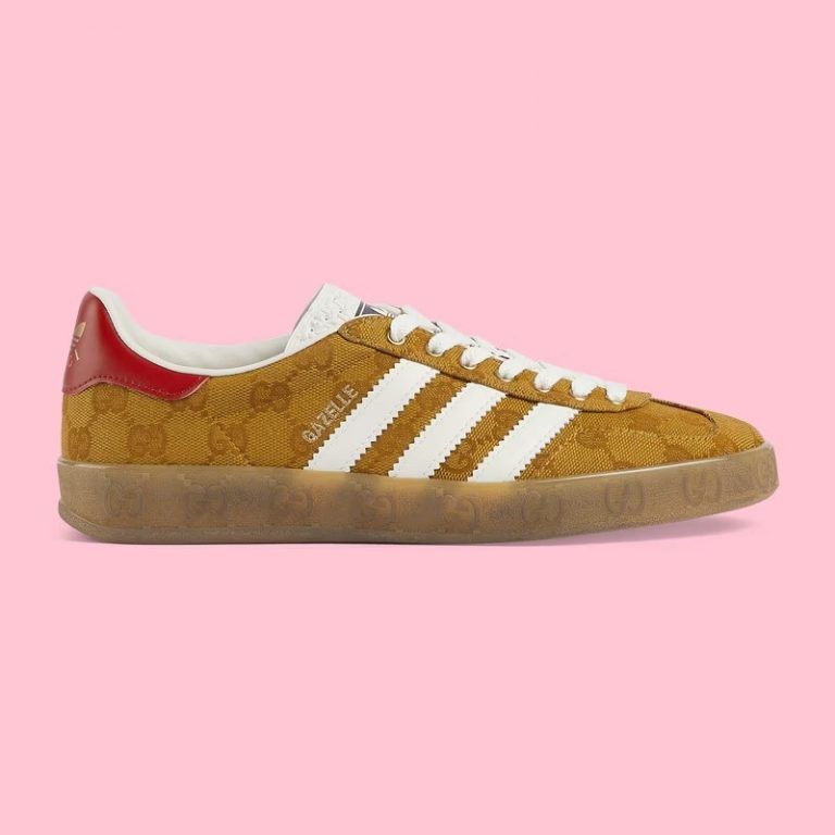 Tênis Gucci x Adidas Gazelle “GG Beige/Brown”