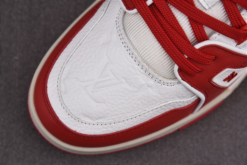 Tênis Louis Vuitton Trainer Sneaker White/Red - Felix Imports