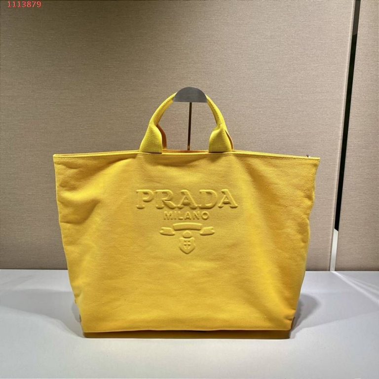 Bolsa Prada Tote em sarja “Yellow”