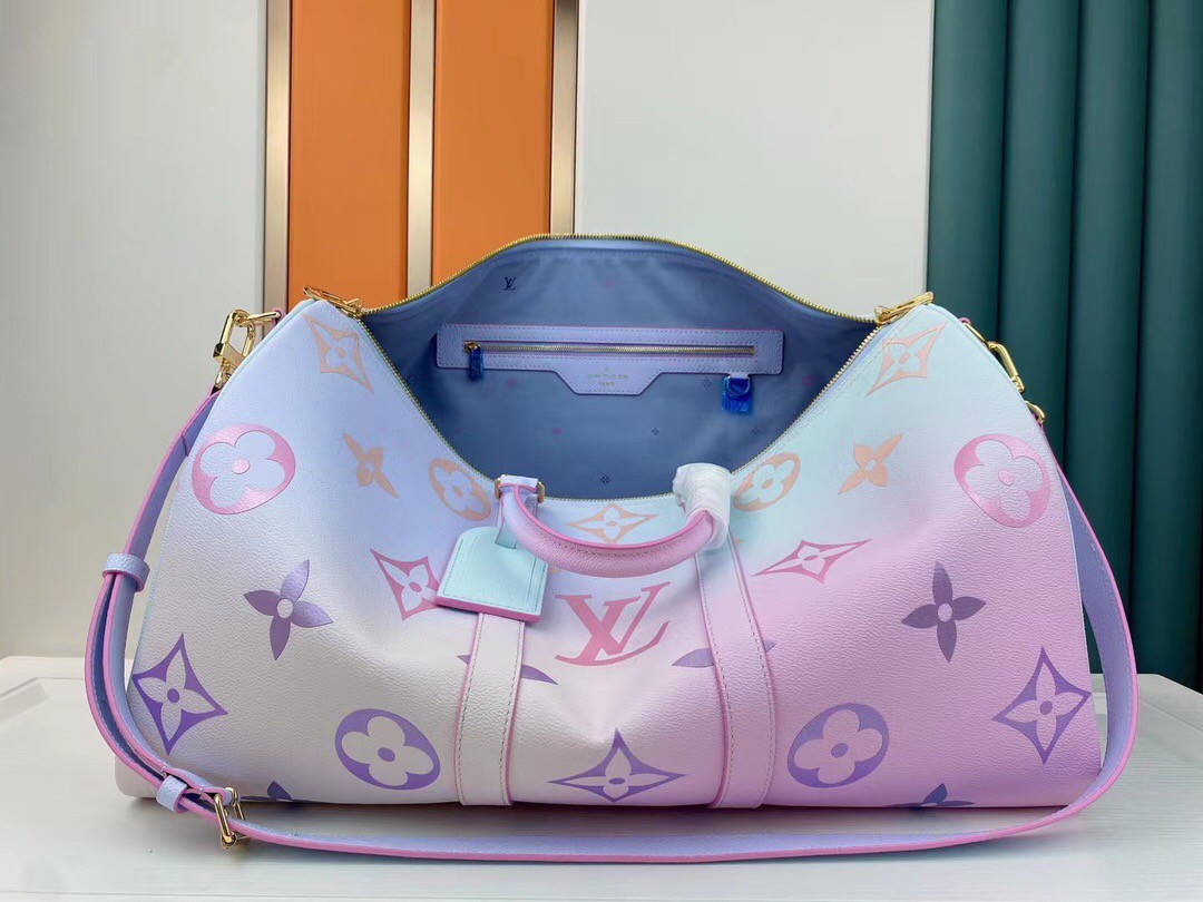Louis Vuitton Pastel Keepall 50 Bandouliere Handbag (OZXZ) 144010018715 KS/DU