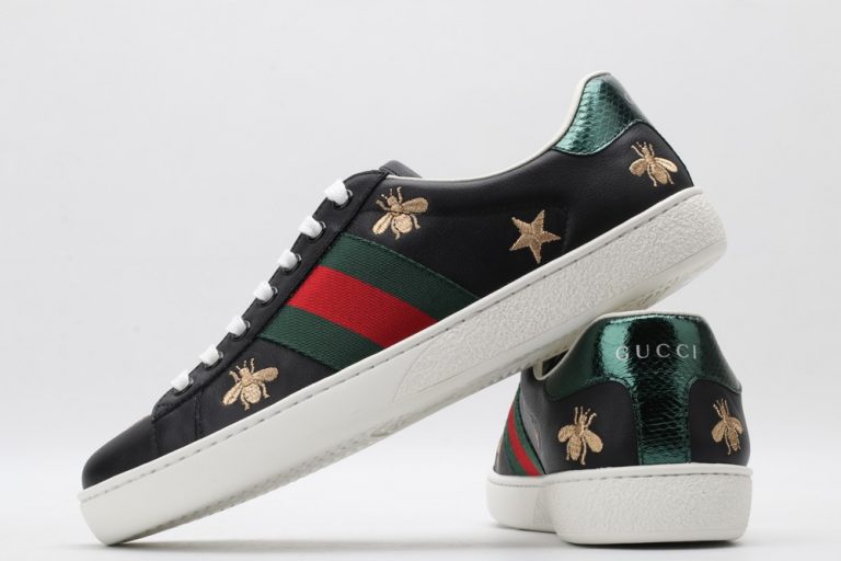 Tênis Gucci Ace “Black/Bee/Star”