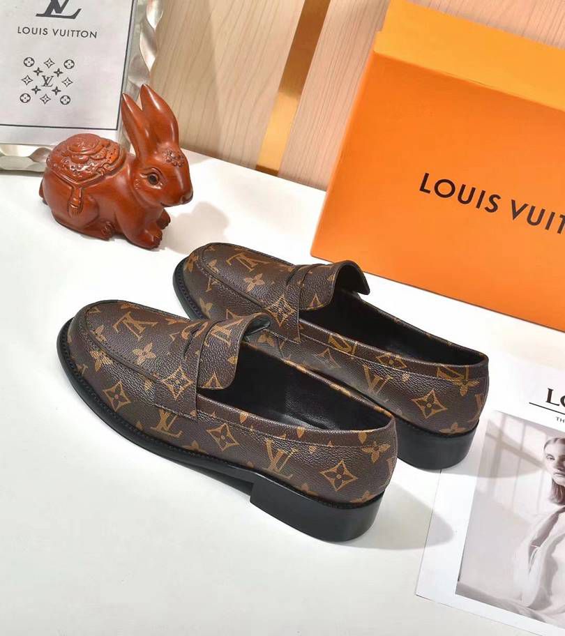 Mocassim Louis Vuitton Driver Monogram Black/Orange - Felix Imports