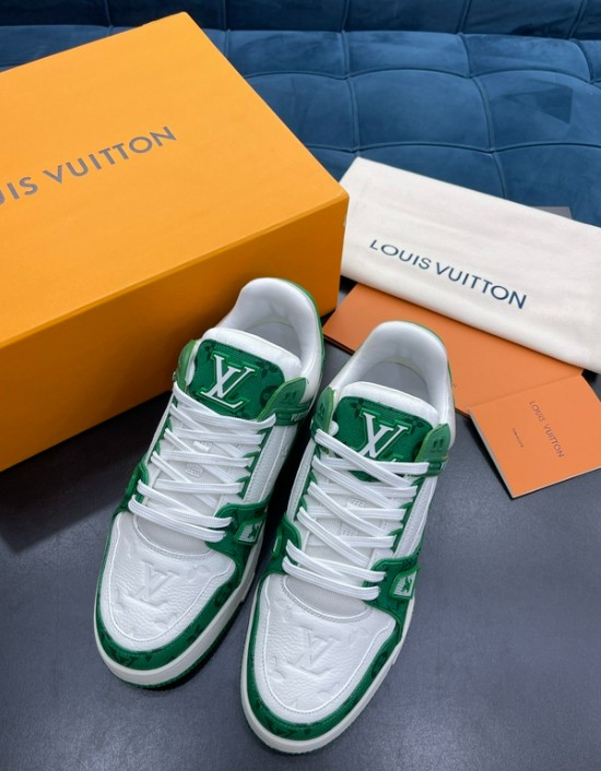 Tênis Louis Vuitton Trainer Sneaker Green - Felix Imports