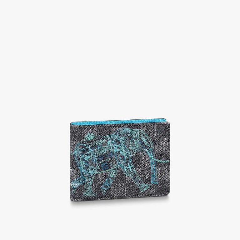 Carteira Louis Vuitton “Black/Blue/Animals”