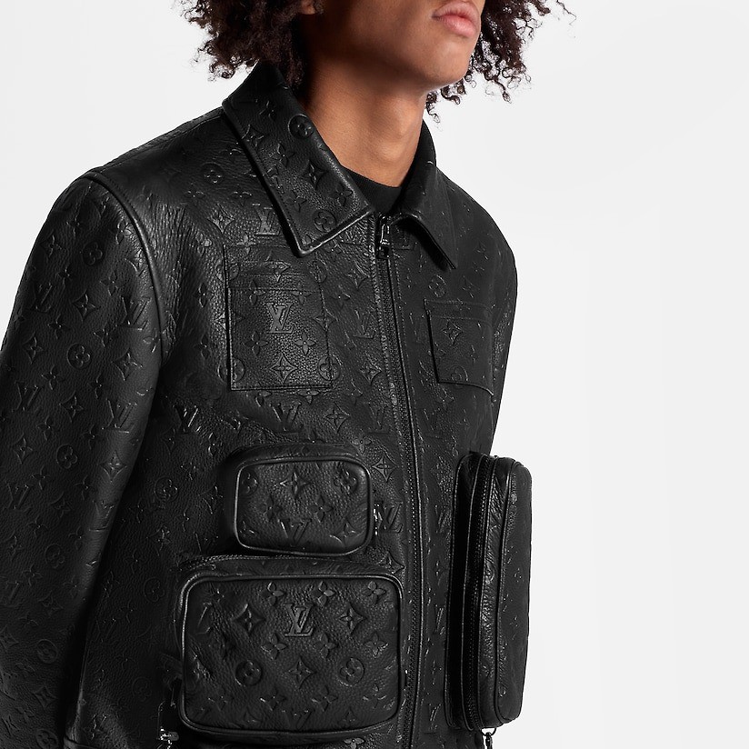 Jaqueta Louis Vuitton Utilitária Monogram Embossed Black - Felix Imports