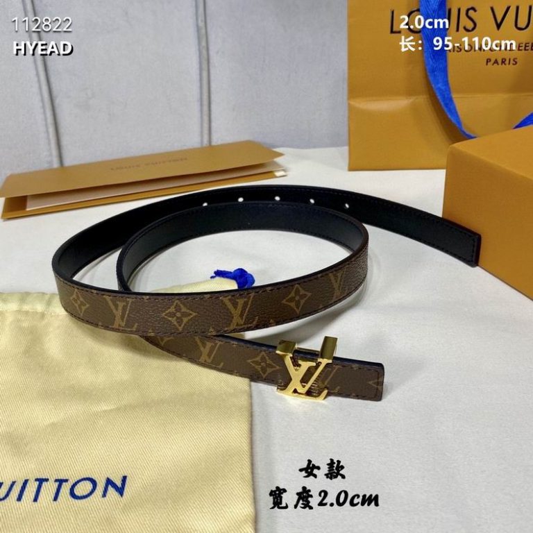 Cinto Louis Vuitton Reversível “Monogram/Black”