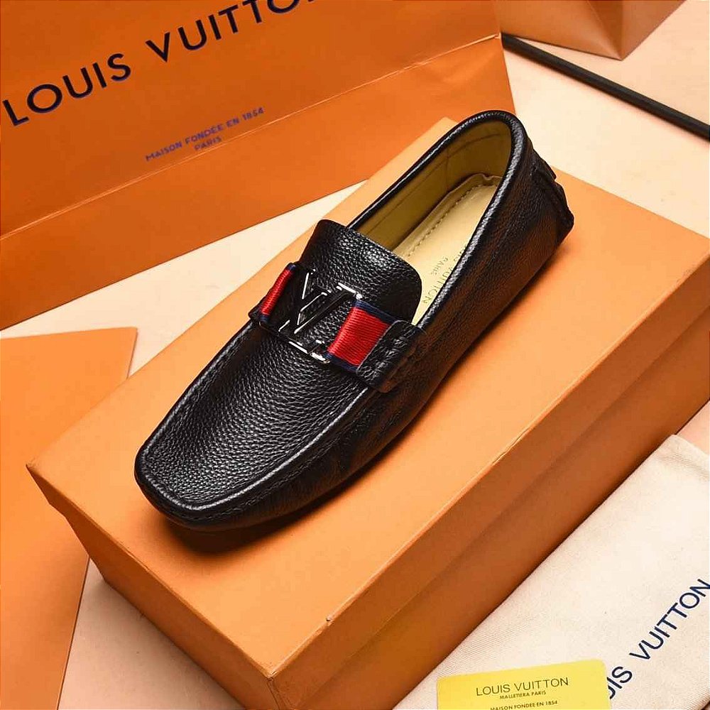 Mocassim Louis Vuitton Vinil/Black - Felix Imports