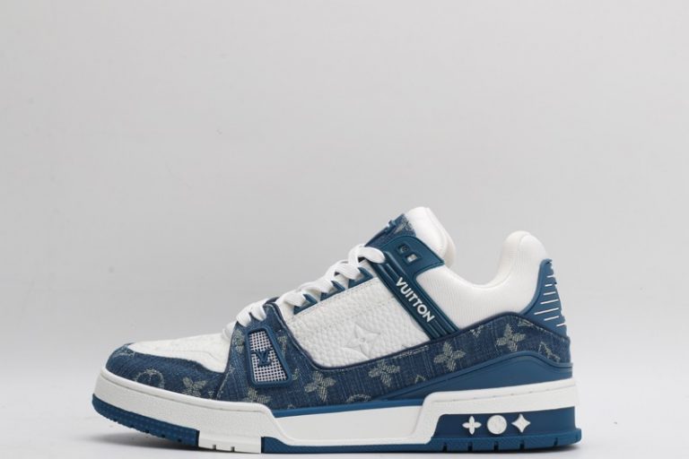 Tênis Louis Vuitton Trainer “Blue Jeans”