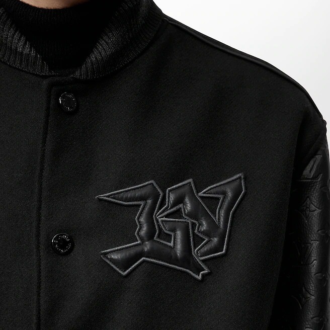 Jaqueta Louis Vuitton Varsity Monogram Embossed Black - Felix Imports