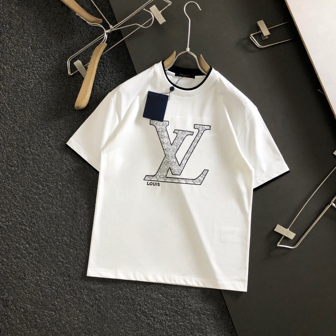 Camiseta Louis Vuitton Masculina White/Black - Felix Imports