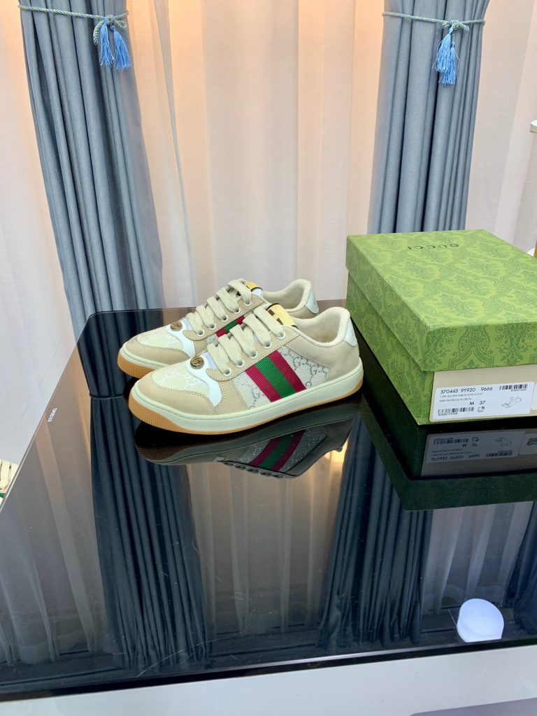 Tênis Gucci Screener “Cream/Pink/Green”