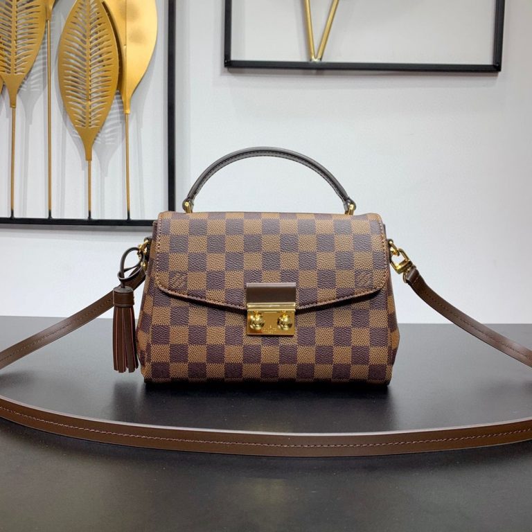 Bolsa Louis Vuitton Croisette Damier Azur Marrom