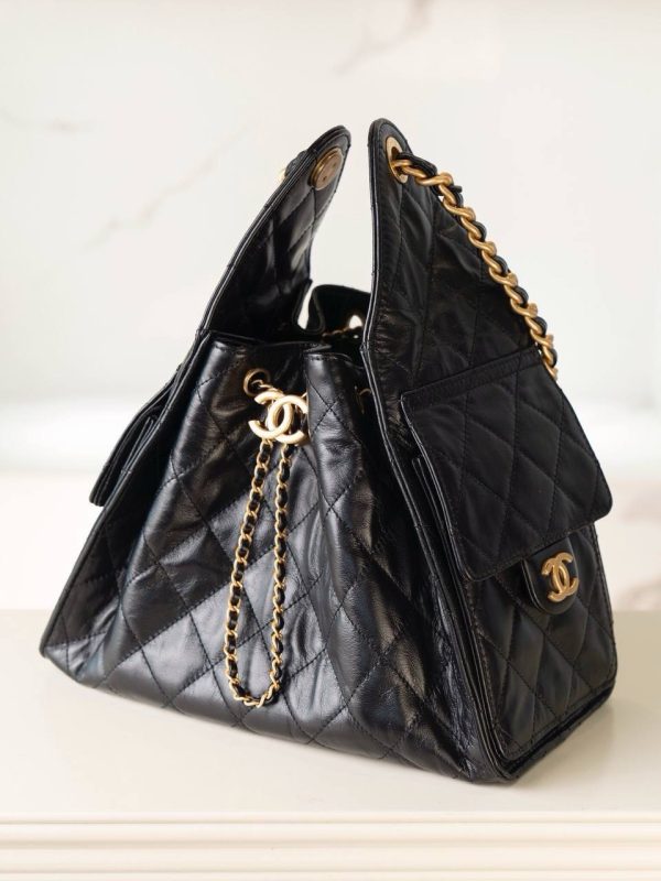 Bolsa Chanel Hobo 25 Pequena Preta - Image 2