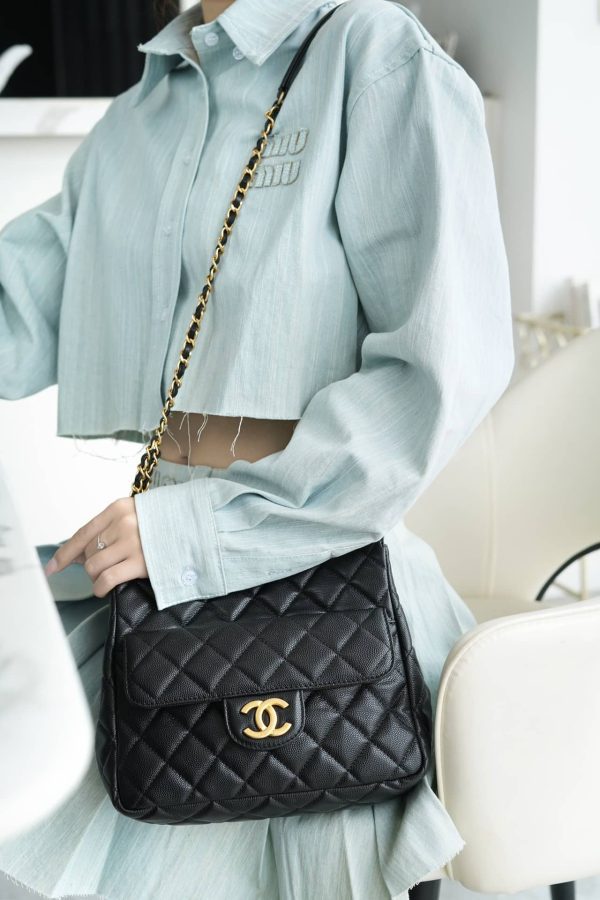 Bolsa CHANEL 23C - Preta Caviar - Image 2