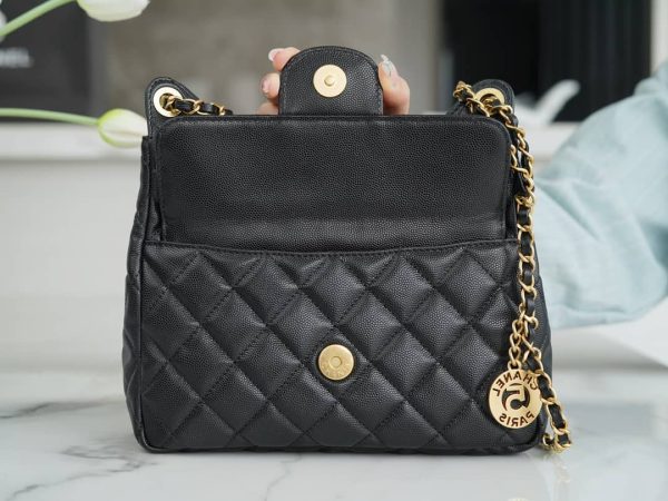 Bolsa CHANEL 23C - Preta Caviar - Image 8