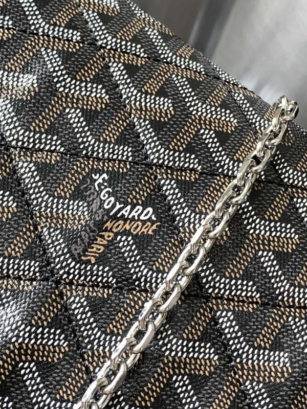 Bolsa  Goyard Strap Bag - Black & Tan - Image 5